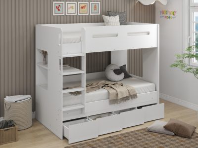 Montana Single Bunk Beds & Drawers