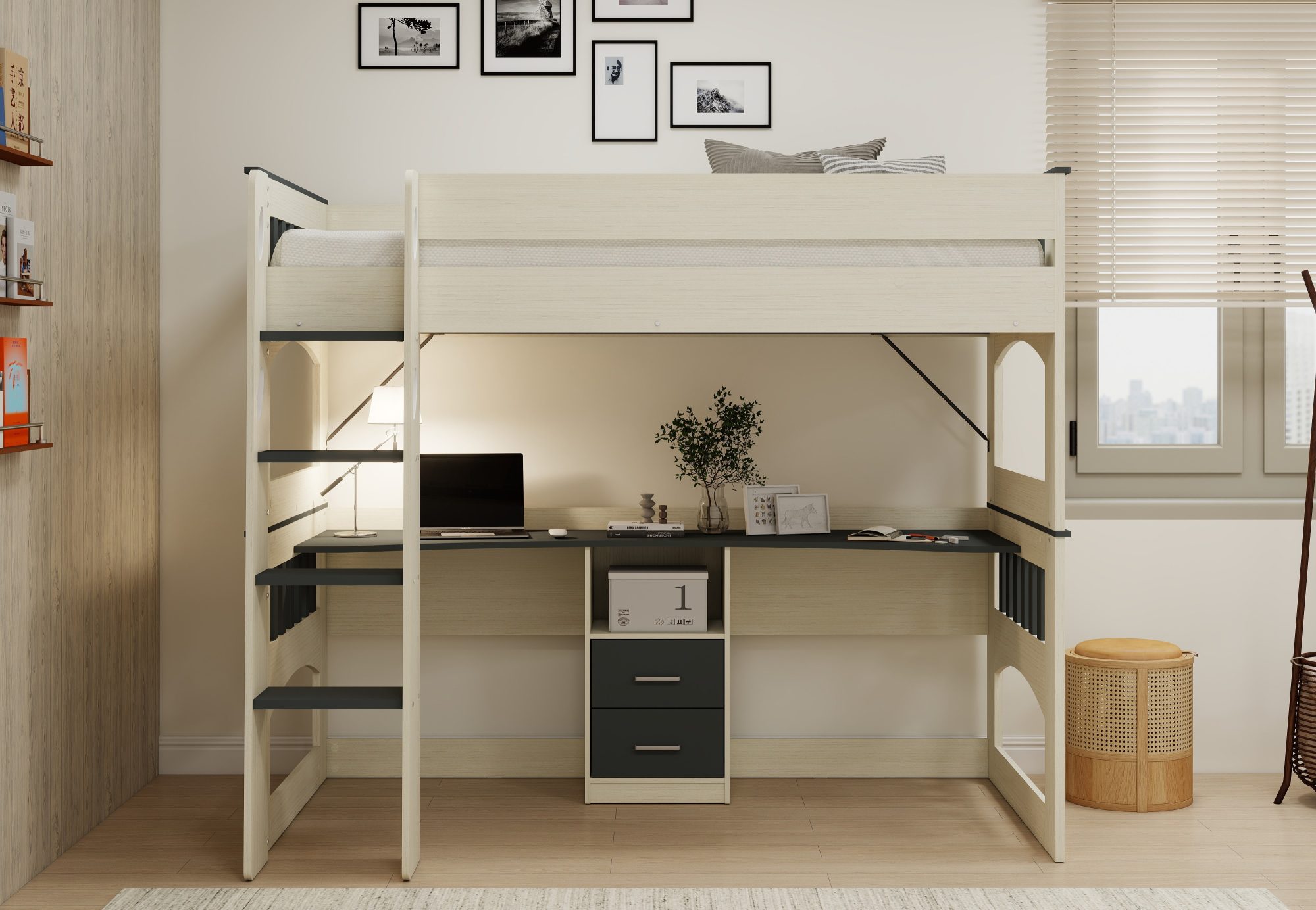 Miami King Single Loft Bunk