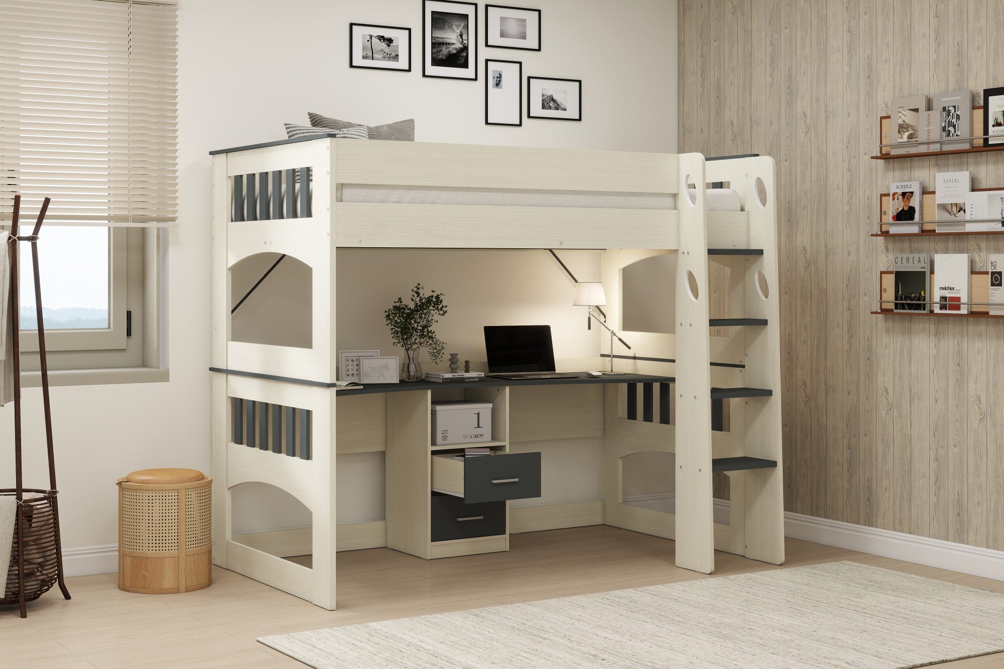 Miami King Single Loft Bunk