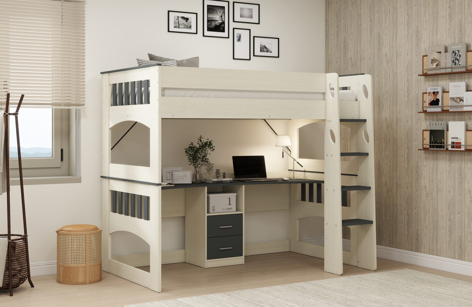 Miami King Single Loft Bunk