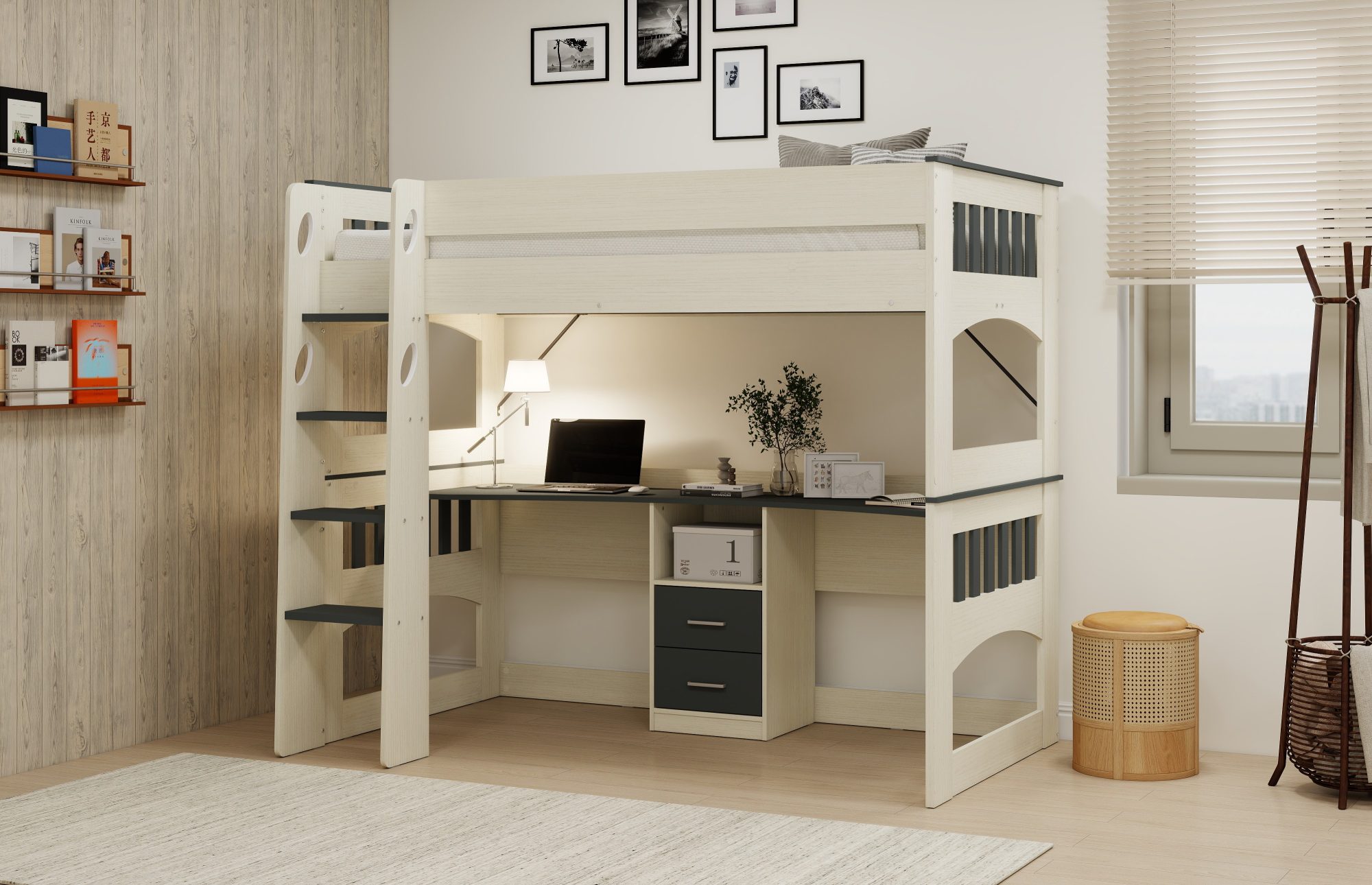 Miami King Single Loft Bunk
